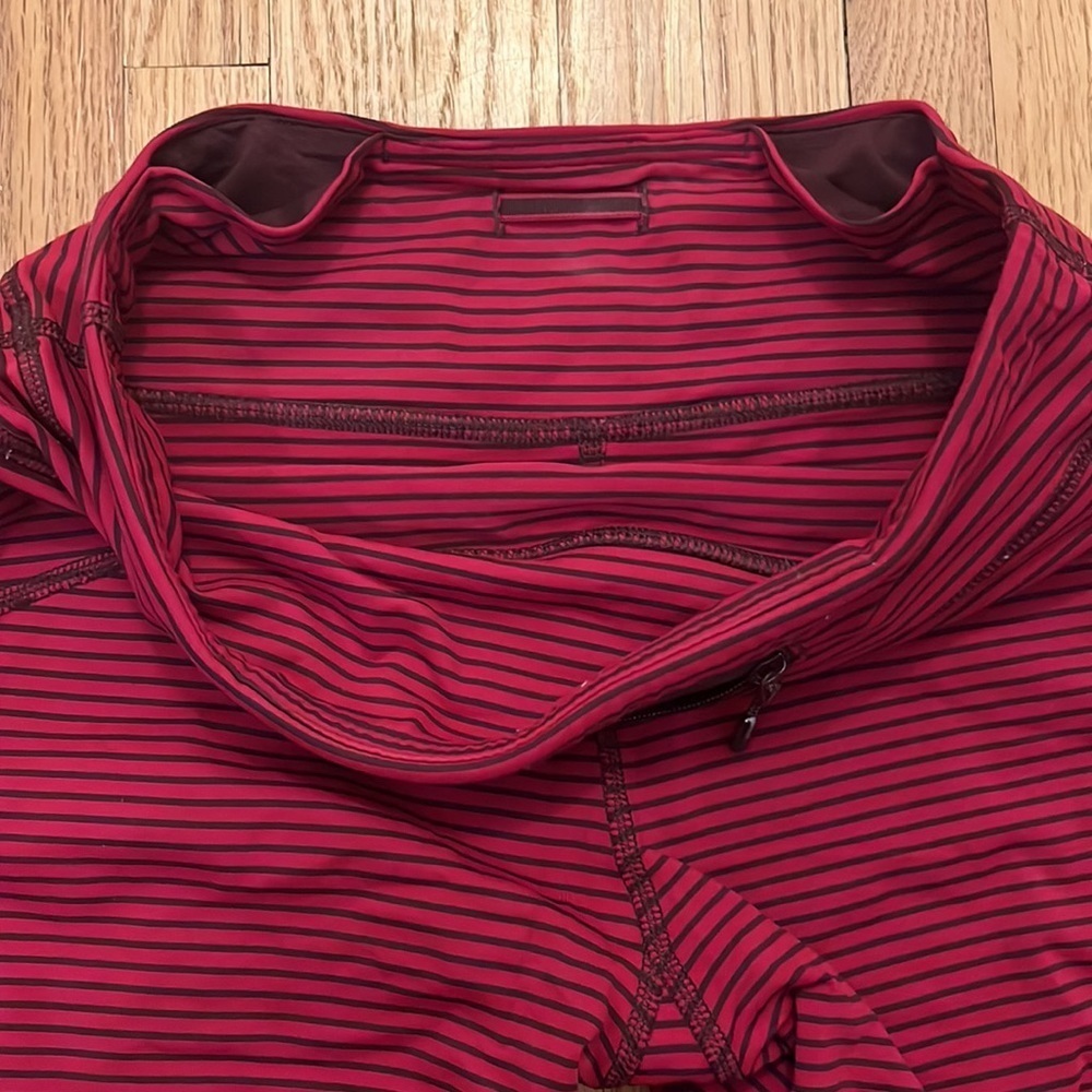 Lululemon Run Pace Tight Hyper Stripe Bordeaux Drama Bumble Berry Bord - Picture 5 of 6